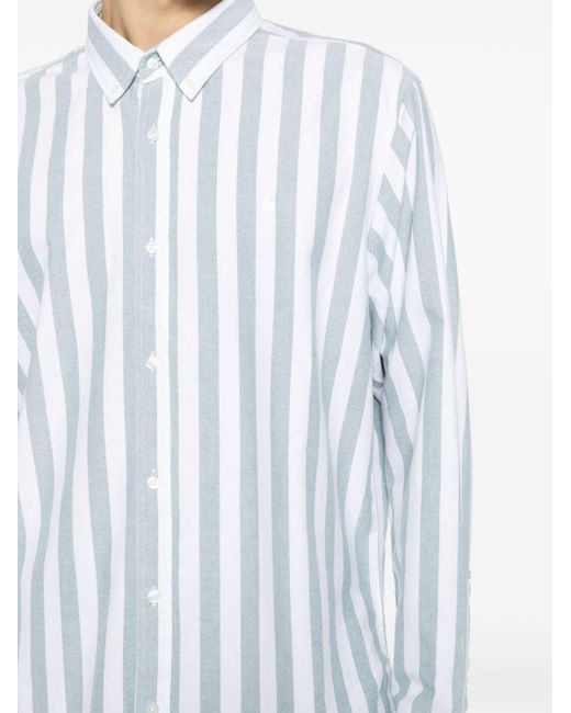 Carhartt Blue Striped Cotton Shirt for men