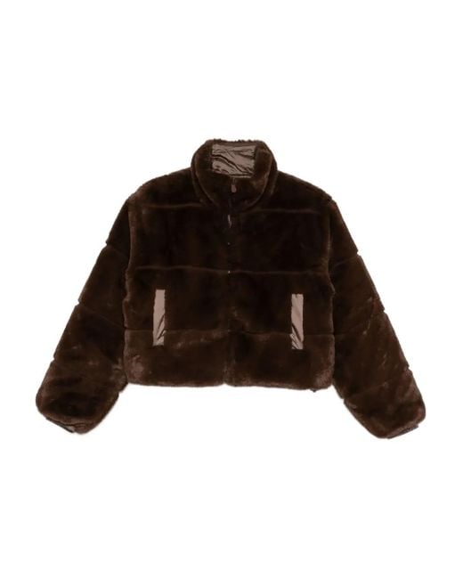 Save The Duck Black Reversible Faux-Fur Jacket