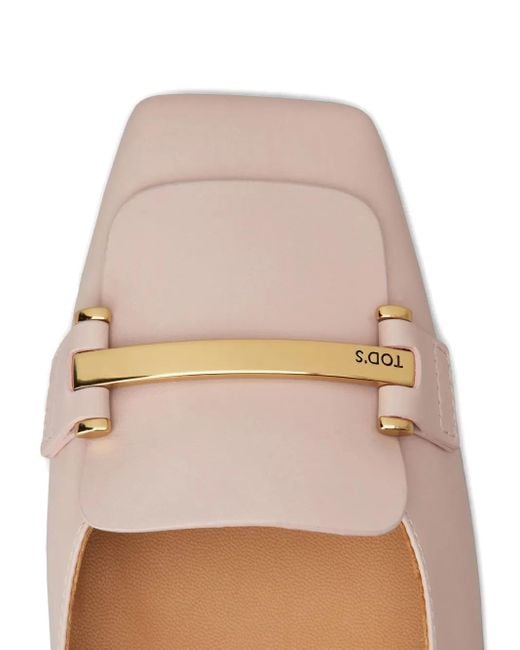 Tod's Pink Leather Heeled Pumps