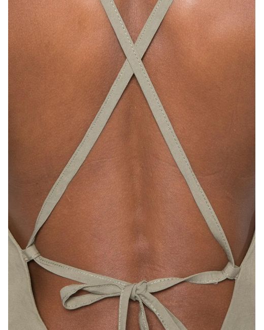 MOUTAKI White Cross-Back Wide-Leg Jumpsuit