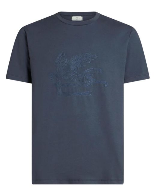Etro Blue Logo T-Shirt for men