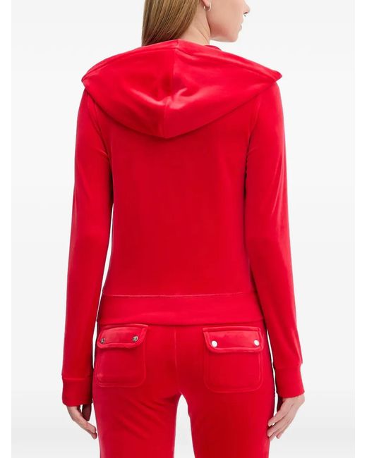 Juicy Couture Red Zip-Fastening Front-Pockets Hoodie