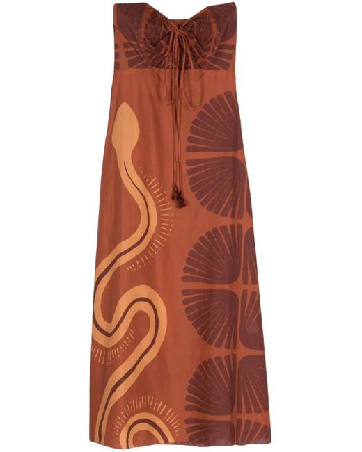 Johanna Ortiz Orange Mother Of All Waters Maxi Dress