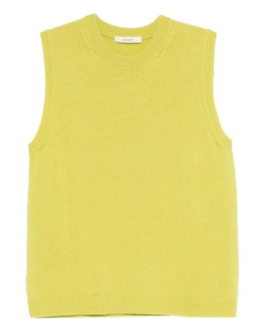6397 ノースリーブ トップ Yellow