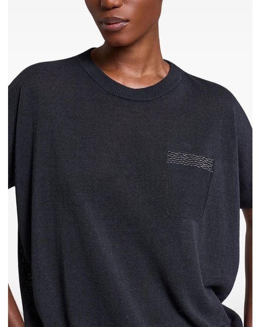 Peserico Blue Pocket Knitwear