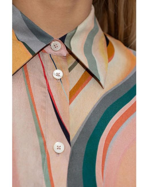Paul Smith Multicolor Silk Blend Printed Shirt