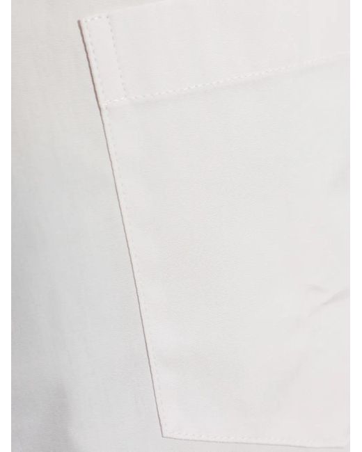 Paul & Shark White Soffio Button-Down Chest-Pocket Shirt for men