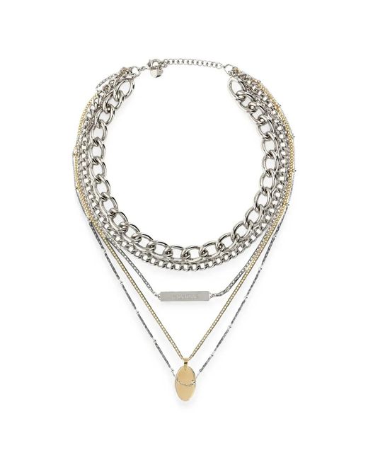 Rabanne Metallic Layered Necklace