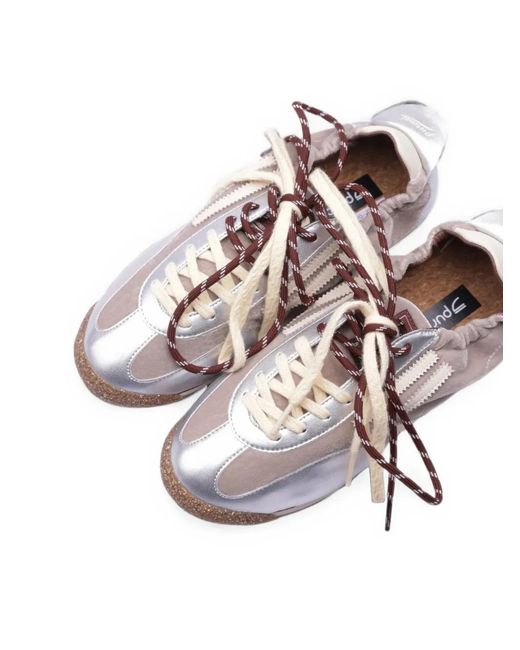 PURAAI White Panther Metallic Sneakers