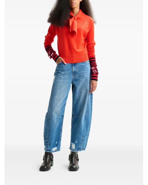 Essentiel Antwerp Red Invited Cashmere Sweater