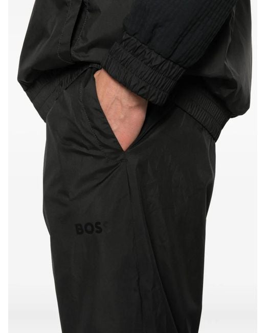 Boss Black Panelled Zip-Fastening Tracksuit for men