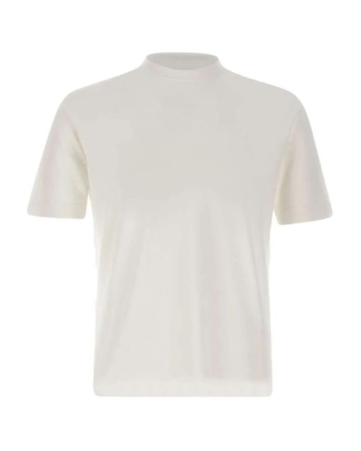 FILIPPO DE LAURENTIIS White Crepe T-Shirt for men