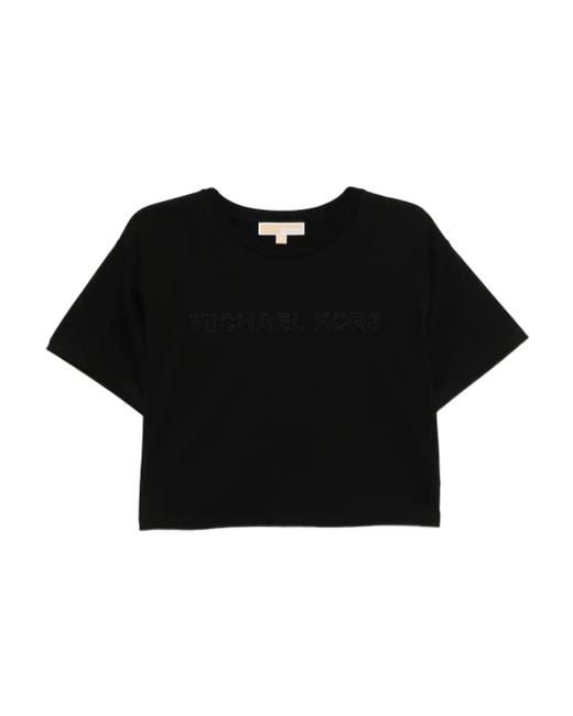 T-Shirt À Logo Brodé Michael Kors en coloris Black