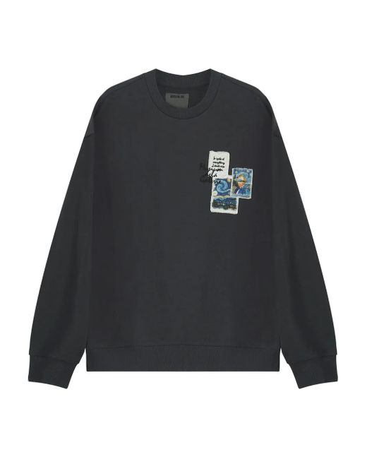 Musium Div. Besticktes Sweatshirt in Black für Herren