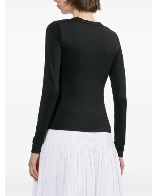 Rag & Bone Black Long-Sleeve Crew-Neck Top