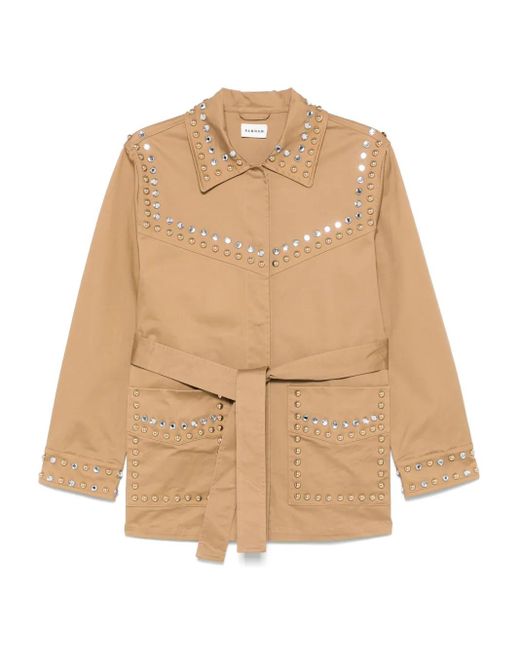 P.A.R.O.S.H. Natural Stud-Embellished Jacket