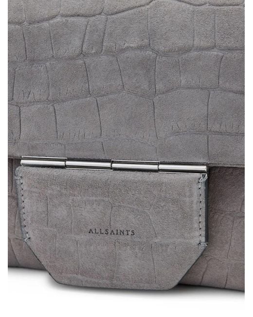 AllSaints White Tasche mit Kroko-Effekt
