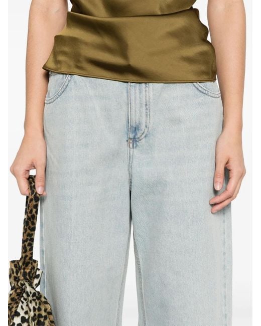 Blumarine Blue Logo-Embroidered Jeans