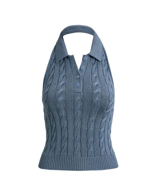 Ralph Lauren Blue Cable-Knit Sweater