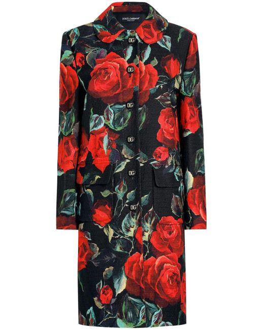 Dolce & Gabbana フローラル コート Red