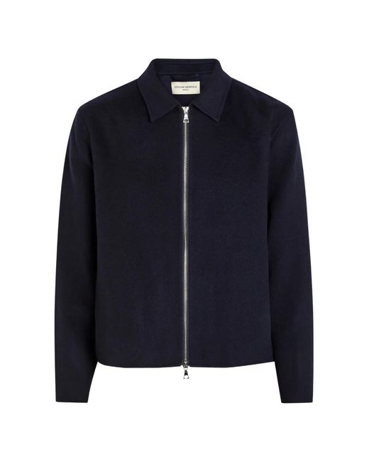 Officine Generale Blue Veste Mazir À Fermeture Zippée for men