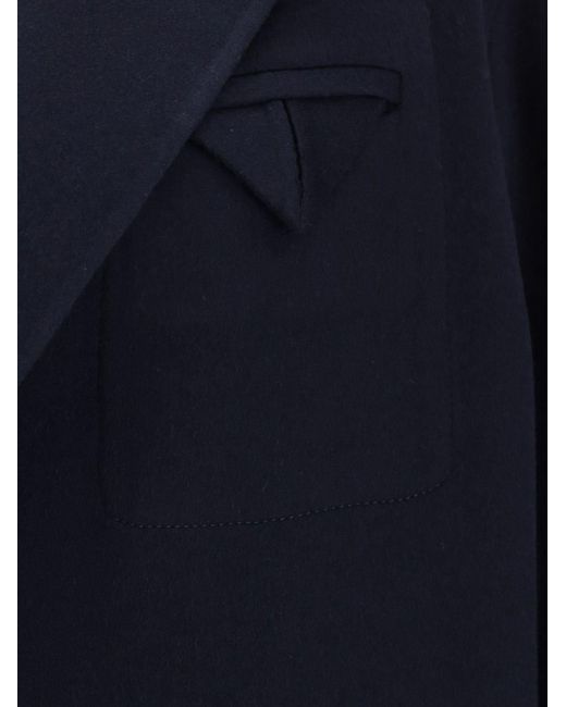 Bottega Veneta Blue Notched-lapel Single-breasted Coat
