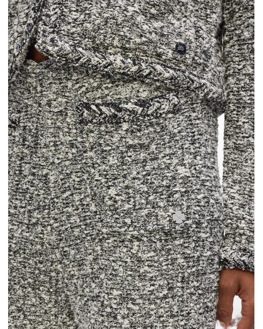 Karl Lagerfeld Gray Boucle Knit Pants