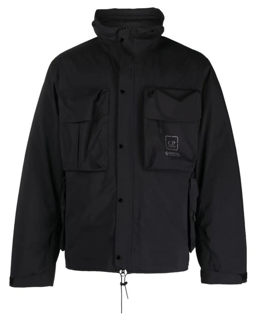 C P Company Black Logo Detail Jacket for men