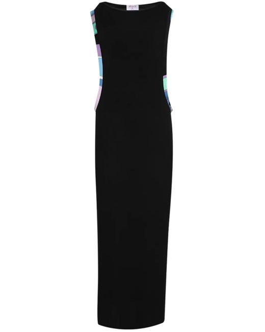 Emilio Pucci Black Vivara-Print Dress