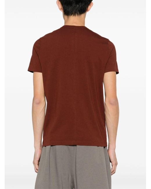 Rick Owens Short Level T T-Shirt aus Bio-Baumwolle in Red für Herren
