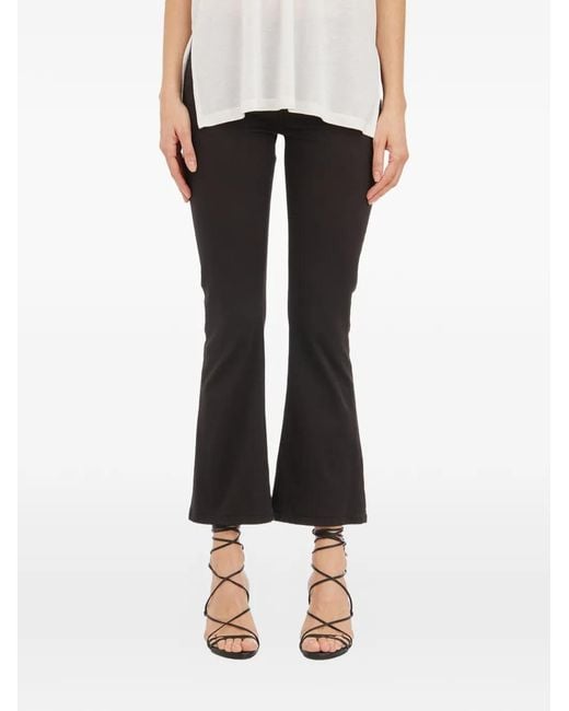 Dondup Black Pantalon Mandy À Coupe Évasée