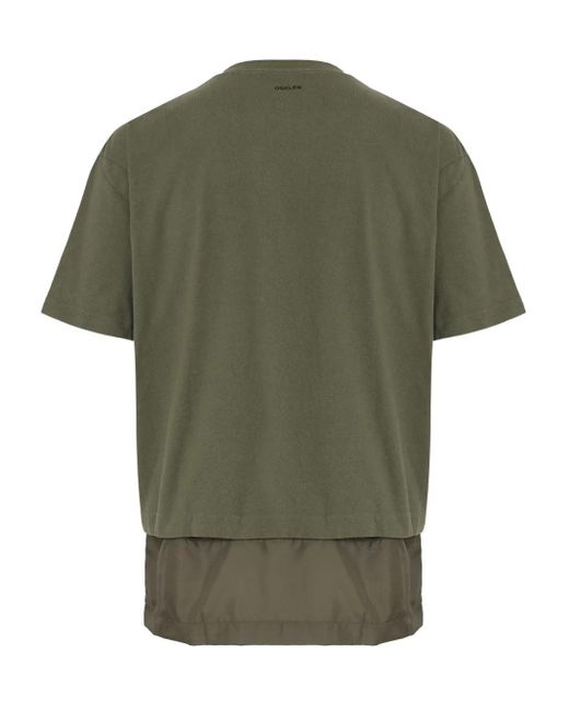 T-Shirt Con Design A Strati di Osklen in Green da Uomo