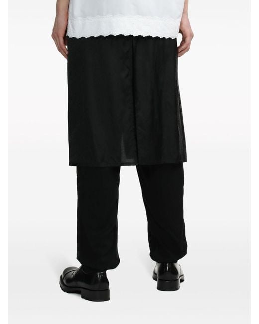 Random Identities Black Leopard-print Skirt for men