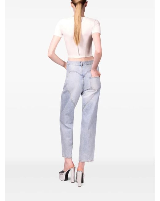 Area Jeans Met Split in het White