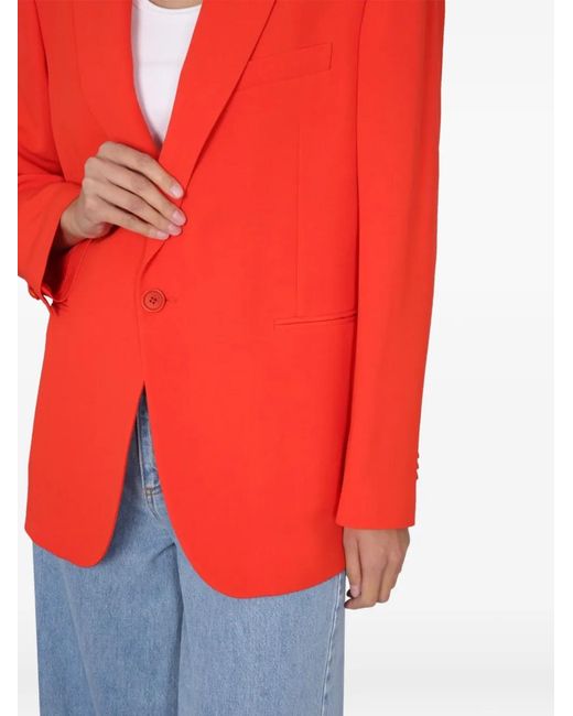 Aspesi Blazer Met Enkele Rij Knopen in het Red