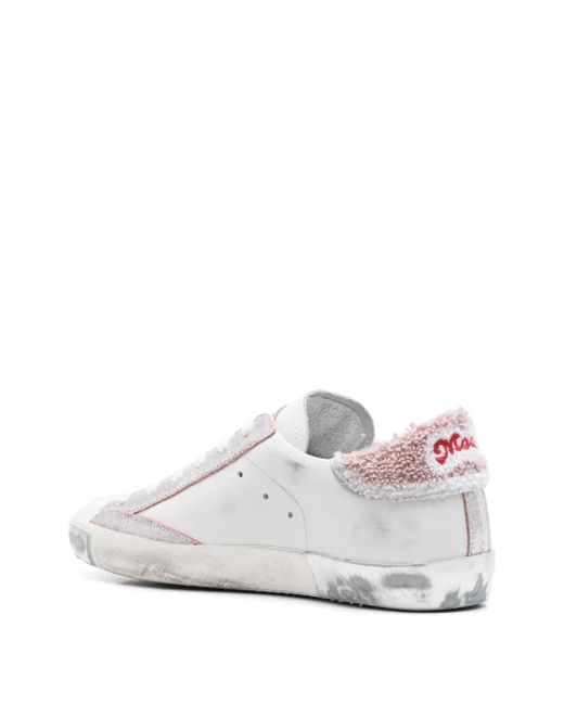 Philippe Model White Distressed Sneakers