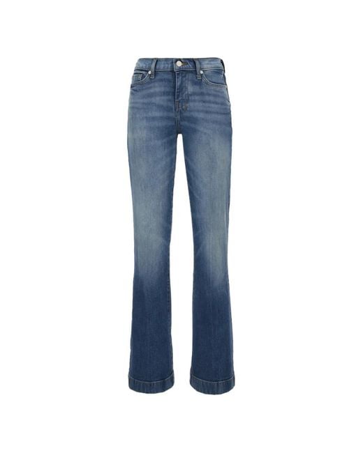 7 For All Mankind Blue Jean Bootcut À Broderies
