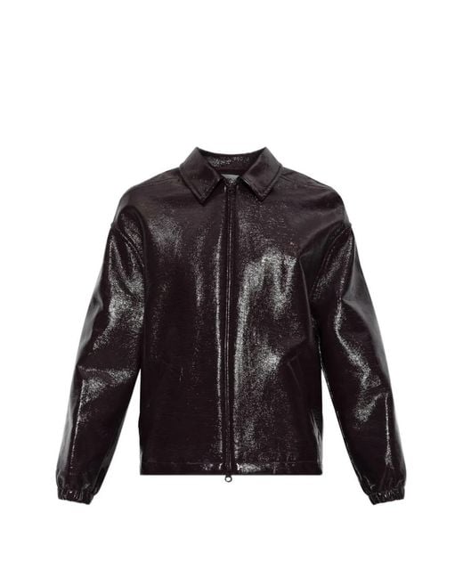 Courreges Purple Vinyl Bomber Jacket