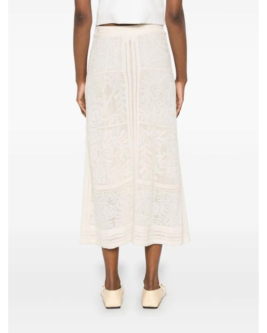 Eric Bompard ポインテールニット スカート White