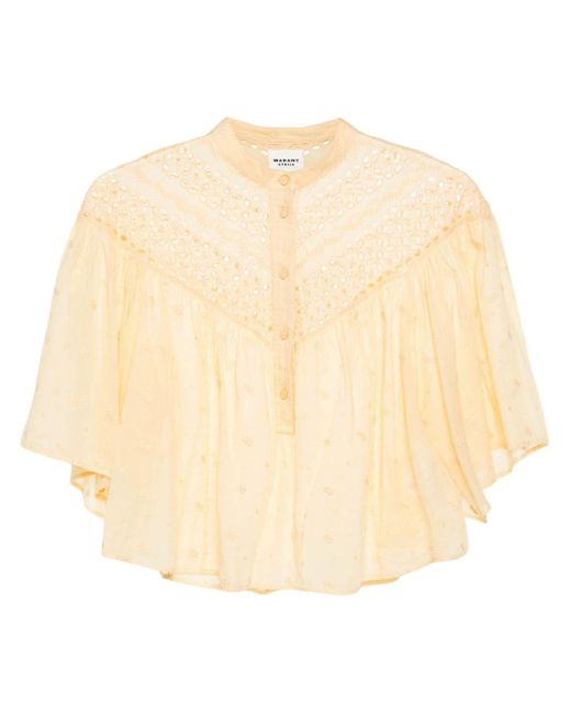 Isabel Marant Natural Safi Broderie-anglaise Shirt