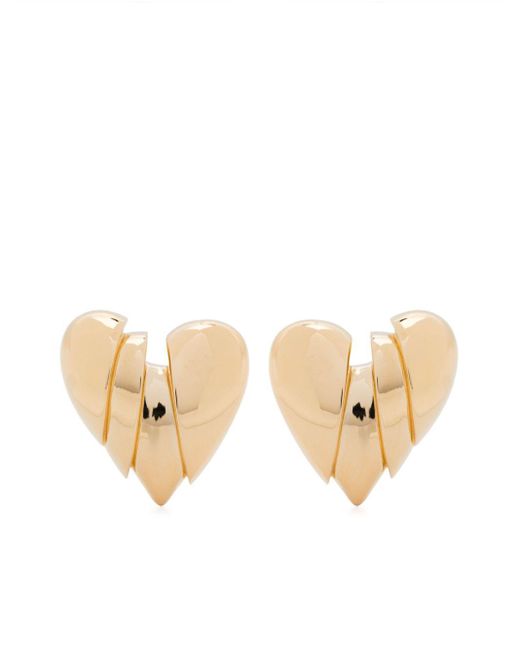 AMINA MUADDI Natural Heart Breaker Earrings