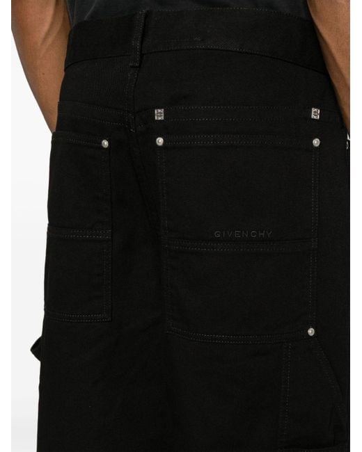 Givenchy Weite Jeans mit abnehmbaren Einsätzen in Black für Herren
