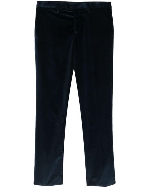 Paul Smith Blue Tailored Velour Trousers for men