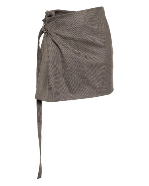 Gonna A Righe di Monse in Gray