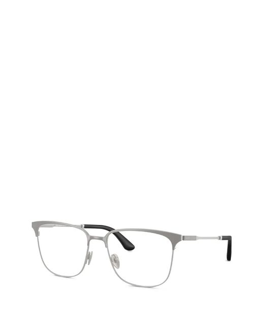 Giorgio Armani White Square-Frame Glasses for men