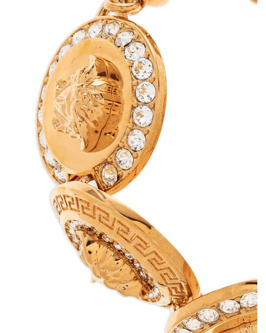 Pulsera Medusa con detalles de cristal Versace de color Metallic