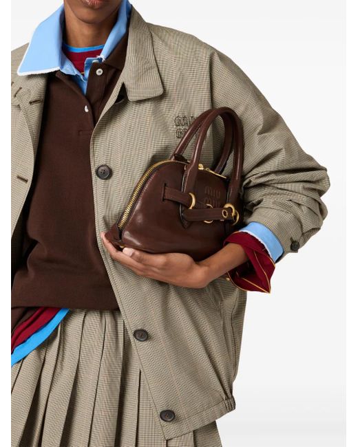 Miu Miu Cotton-Blend Blouson Jacket in Natural | Lyst Canada