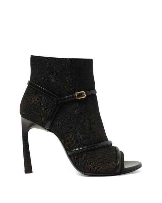 Lanvin Black Buckle-Strap Open-Toe Sandals