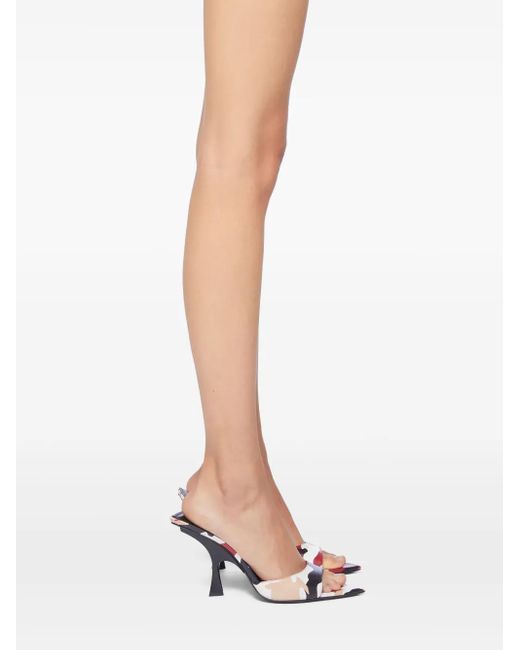 The Attico Metallic 95Mm Camouflage-Print Sandals