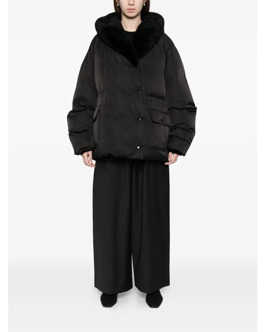 Totême Black Cinched Puffer Jacket